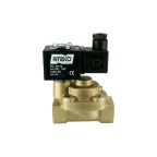 1801-KBPE040-190-24DC | 3/4" Solenoid Valf N.K. Pilot Kumandalı Pirinç Pistonlu PTFE 0.5 - 40 Bar 24V DC 17 W