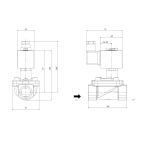 1811-ABEE016-190-24DC | 3/4" Solenoid Valve N.O. Low Differential Pressure Pilot Operated EPDM 0.1 - 16 Bar 24V DC 17 W