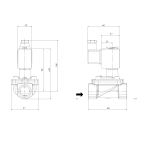 1811-KBEE016-190-220AC | 3/4" Solenoid Valve N.C. Low Differential Pressure Pilot Operated EPDM 0.1 - 16 Bar 220V AC 13 VA