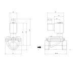 1811-KBEF016-250-24DC | 1" Solenoid Valve N.C. Low Differential Pressure Pilot Operated EPDM 0.1 - 16 Bar 24V DC 10 W