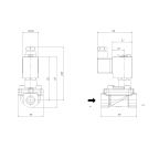 1811-KBNC016-120-24DC | 3/8" Solenoid Valf N.K. Pilot Kumandalı Düşük Fark Basınçlı NBR 0.1 - 16 Bar 24V DC 10 W