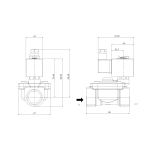 1901C-KBNF016-250-G24DC | 1" Solenoid Valf N.K. Nikel Kaplamalı Pilot Kumandalı NBR 0.5 - 16 Bar G24V DC 17 W