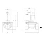 1901-KBEF016-250-12DC | 1" Solenoid Valve N.C. Pilot Operated EPDM 0.5 - 16 Bar 12V DC 17 W