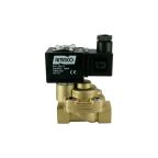 1901-KBPD100-120-220AC | 1/2" Solenoid Valf N.K. Pilot Kumandalı Pirinç Pistonlu PTFE 0.5 - 100 Bar 220V AC 19 VA