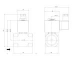 1901-KDNF005-060-220AC | 1" Solenoid Valf N.K. Direkt Çekmeli NBR 0 - 5 Bar 220V AC 19 VA