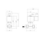 1411-KDVD020-110-G220AC | 1/2" Solenoid Valf N.K. Direkt Çekmeli Servo Diyaframlı FKM 0.1 - 20 Bar G220V AC 19 VA