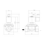 1901-KHEF006-250-230AC | 1" Solenoid Valf N.K. Askı Diyafram Tipi ( HUNG ) EPDM 0 - 6 Bar 230V AC 19 VA