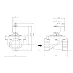 1901-KHNI008-500-12DC | 2" Solenoid Valf N.K. Askı Diyafram Tipi ( HUNG ) NBR 0 - 8 Bar 12V DC 17 W