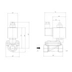 1902-ABHD016-120-G24DC | 1/2" Solenoid Valve N.O. 3/2 Ways For Compressor Pilot Operated HNBR 0.5 - 16 Bar G24V DC 17 W