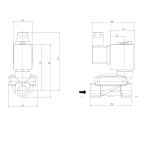 1931-KBEC016-100-220AC | 3/8" Solenoid Valf N.K. Pilot Kumandalı Eko Seri EPDM 0.5 - 16 Bar 220V AC 8.5 VA