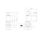 1931-KDNB010-015-24DC | 1/4" Solenoid Valf N.K. Direkt Çekmeli Eko Seri NBR 0 - 10 Bar 24V DC 6.5 W