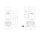 4801-ABPD006-120-24DC | 1/2" Solenoid Valf N.A Pilot Kumandalı Buhar PTFE 0.5 - 6 Bar 24V DC 17 W