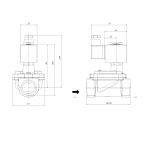 4801-KBPF006-250-G24AC | 1" Solenoid Valf N.K. Pilot Kumandalı Buhar PTFE 0.5 - 6 Bar G24V AC 19 VA