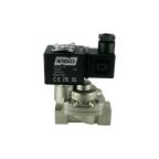 4911C-ABPD010-120-12DC | 1/2" Solenoid Valf N.A Nikel Kaplamalı Pilot Kumandalı Pistonlu Buhar  PTFE 0.5 - 10 Bar 12V DC 17 W