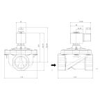 1501-KHNH008-400-24DC | 1 1/2" Solenoid Valve N.C. Vacuum Assisted Lift Diaphragm Controlled NBR -1 - 8 Bar 24V DC 17 W