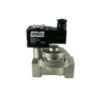 4911C-ABPF010-250-220AC | 1" Solenoid Valve N.O. Nickel Plated Piston Steam Pilot Operated PTFE 0.5 - 10 Bar 220V AC 19 VA
