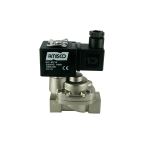 4911C-KBPD010-120-220AC | 1/2" Solenoid Valve N.C. Nickel Plated Piston Steam Pilot Operated PTFE 0.5 - 10 Bar 220V AC 19 VA