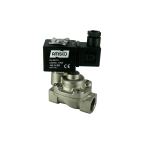 4911C-KBPD010-120-230AC | 1/2" Solenoid Valf N.K. Nikel Kaplamalı Pilot Kumandalı Pistonlu Buhar  PTFE 0.5 - 10 Bar 230V AC 19 VA