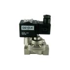 4911C-KBPD010-120-G24DC | 1/2" Solenoid Valve N.C. Nickel Plated Piston Steam Pilot Operated PTFE 0.5 - 10 Bar G24V DC 17 W