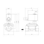 5811-KBEF016-250-G24DC | 1" Solenoid Valve N.C. Ex-Proof Low Differential Pressure Pilot Operated EPDM 0.1 - 16 Bar G24V DC 11 W