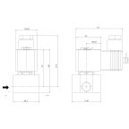 5871-KDND008-020-24DC | 1/2" Solenoid Valf N.K. Paslanmaz Direkt Çekmeli Ex-Proof NBR 0 - 8 Bar 24V DC 3 W