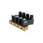 6631-KDNB006-025-24DC | 1/4" Solenoid Valf N.K. Direkt Çekmeli 4'lü Sıralı Eko Seri NBR 0 - 6 Bar 24V DC 6.5 W