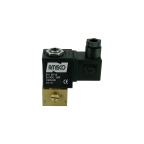 6642-ADNB015-016-24DC | 1/4" Solenoid Valve N.O. 3/2 Ways Top Inlet Manual Direct Acting NBR 0 - 15 Bar 24V DC 10 W