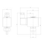 6671-KD00000-000-24DC | Solenoid Valve N.C. Nickel Plated Lock Valve  NBR 0 - 0 Bar 24V DC 17 W