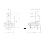 6941-KBEE010-190-12DC | 3/4" Solenoid Valf N.K. Pilot Kumandalı Latch Eko Seri EPDM 0.5 - 10 Bar 12V DC 6.5 W