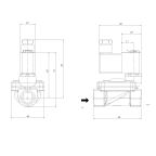 6941-KBND010-120-12DC | 1/2" Solenoid Valve N.C. Latching Economical Serie Pilot Operated NBR 0.5 - 10 Bar 12V DC 6.5 W