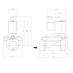 8901-KBEF016-250-220AC | 1" Solenoid Valf N.K. Pilot Kumandalı Manuel EPDM 0.5 - 16 Bar 220V AC 13 VA