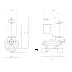 8901-KBVD016-120-220AC | 1/2" Solenoid Valf N.K. Pilot Kumandalı Manuel FKM 0.5 - 16 Bar 220V AC 13 VA