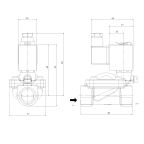 8901-KBVE016-190-24DC | 3/4" Solenoid Valf N.K. Pilot Kumandalı Manuel FKM 0.5 - 16 Bar 24V DC 10 W