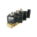 8932-KDNB007-020-220AC | 1/4" Solenoid Valf N.K. 3/2 Yollu Direkt Çekmeli Manuel Sıralı 3'lü NBR 0 - 7 Bar 220V AC 19 VA