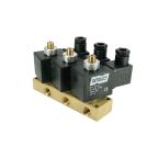 8932-KDVB007-020-24DC | 1/4" Solenoid Valf N.K. 3/2 Yollu Direkt Çekmeli Manuel Sıralı 3'lü FKM 0 - 7 Bar 24V DC 17 W