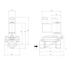 8941-KBND016-120-220AC | 1/2" Solenoid Valf N.K. Pilot Kumandalı Manuel Eko Seri NBR 0.5 - 16 Bar 220V AC 8.5 VA