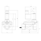 8941-KBNE016-190-220AC | 3/4" Solenoid Valf N.K. Pilot Kumandalı Manuel Eko Seri NBR 0.5 - 16 Bar 220V AC 8.5 VA