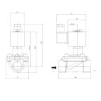 1801-ABNE040-190-G220AC | 3/4" Solenoid Valve N.O. High Pressure Pilot Operated NBR 0.5 - 40 Bar G220V AC 19 VA