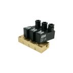 1/8" Solenoid Valf N.K. Direkt Çekmeli 3'lü Sıralı Kısıcılı Eko Seri NBR 0 - 10 Bar 24V DC 6.5 W — Ek ürün görseli